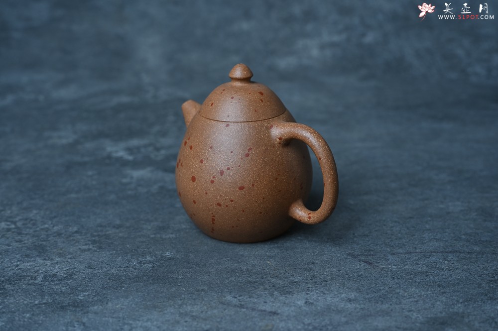 紫砂壶图片：美壶特惠 特好桃花段泥龙蛋紫砂壶 茶人醉爱 - 紫砂壶之家紫砂壶网