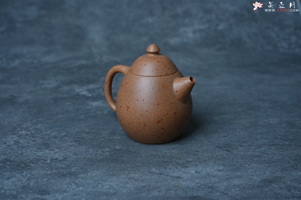 紫砂壶图片：美壶特惠 特好桃花段泥龙蛋紫砂壶 茶人醉爱 - 紫砂壶之家紫砂壶网