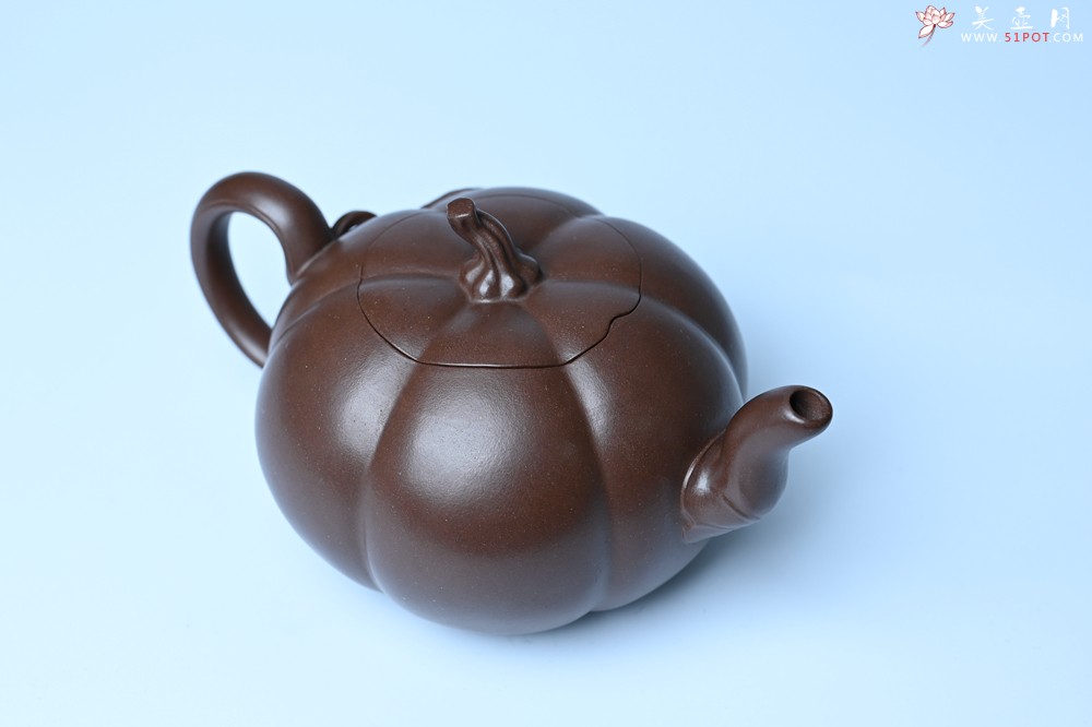紫砂壶图片：美壶特惠 特好老紫泥南瓜壶 肌理丰富生动 茶人醉爱 - 紫砂壶之家紫砂壶网