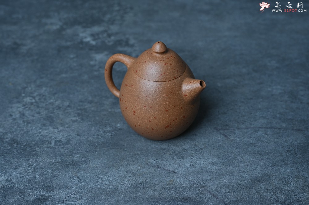 紫砂壶图片：美壶特惠 特好桃花段泥龙蛋紫砂壶 茶人醉爱 - 紫砂壶之家紫砂壶网