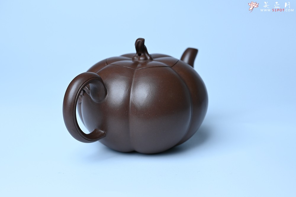 紫砂壶图片：美壶特惠 特好老紫泥南瓜壶 肌理丰富生动 茶人醉爱 - 紫砂壶之家紫砂壶网
