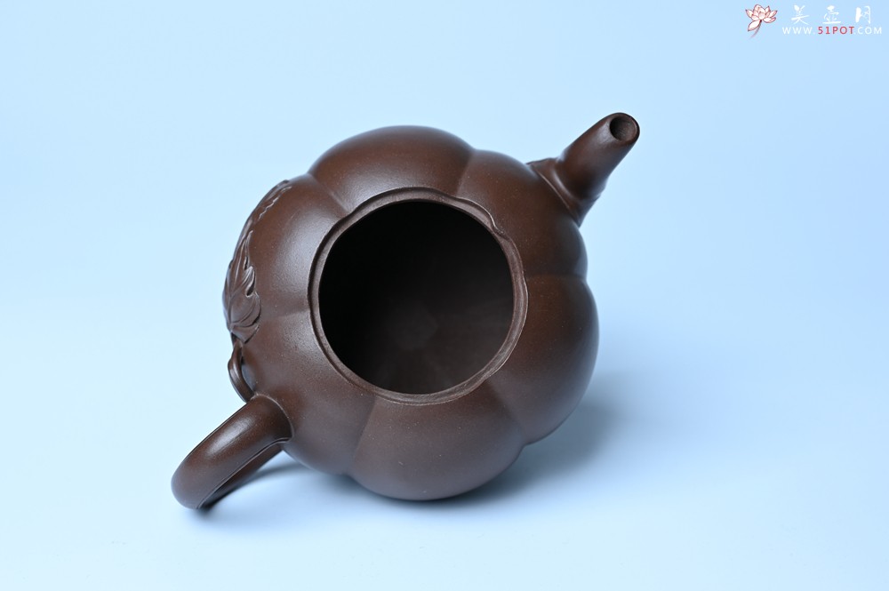 紫砂壶图片：美壶特惠 特好老紫泥南瓜壶 肌理丰富生动 茶人醉爱 - 紫砂壶之家紫砂壶网