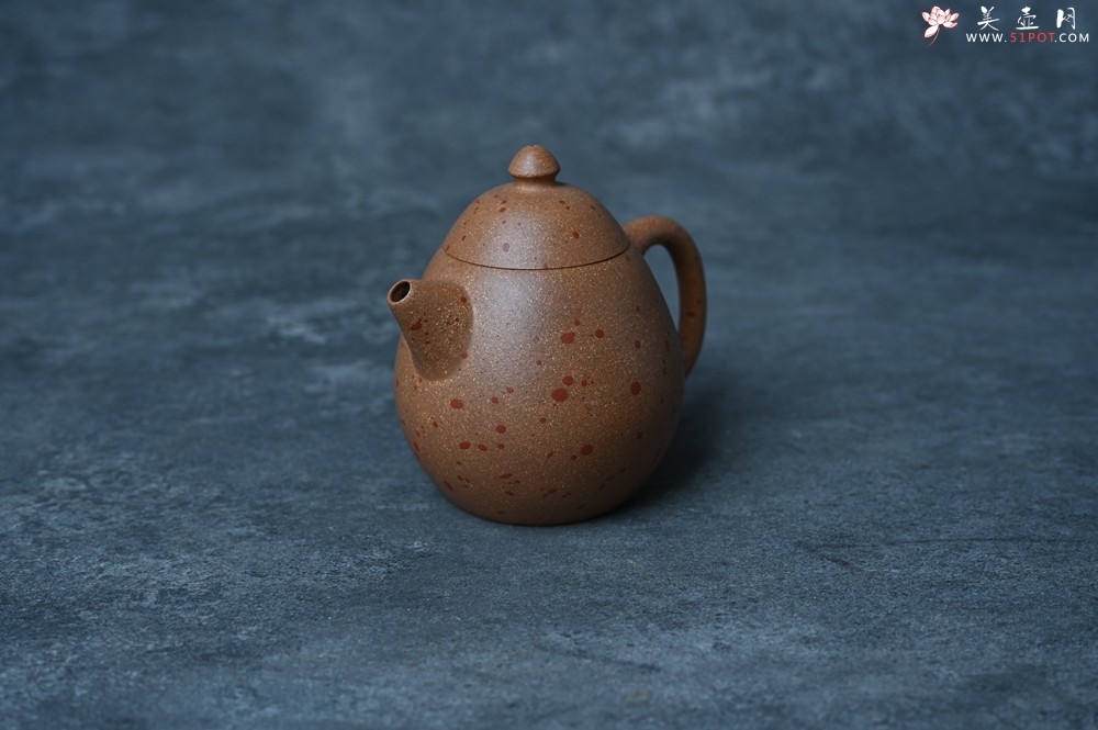 紫砂壶图片：美壶特惠 特好桃花段泥龙蛋紫砂壶 茶人醉爱 - 紫砂壶之家紫砂壶网