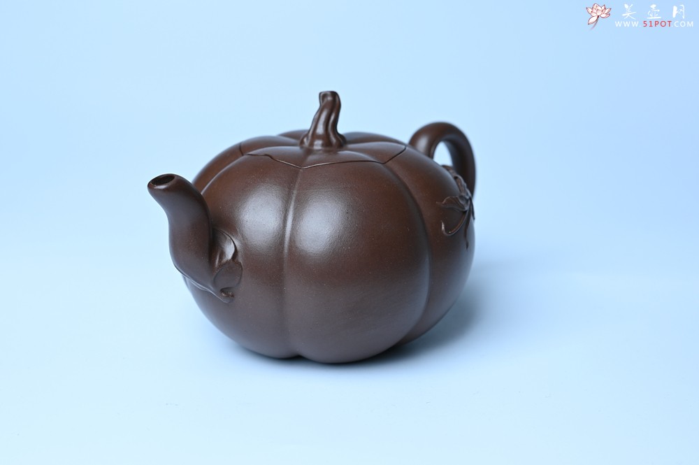 紫砂壶图片：美壶特惠 特好老紫泥南瓜壶 肌理丰富生动 茶人醉爱 - 紫砂壶之家紫砂壶网