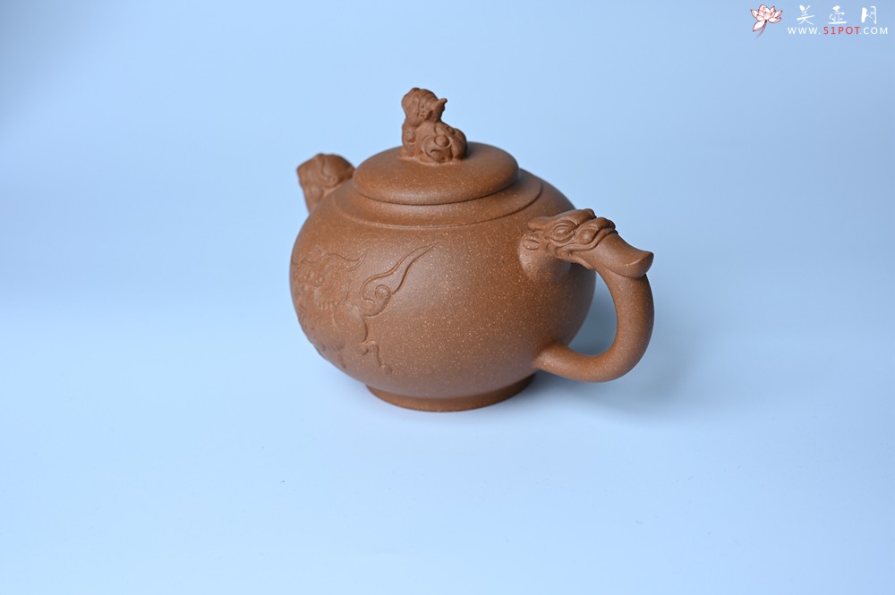 紫砂壶图片：美壶特惠 精致降坡泥祥瑞壶 茶人醉爱 - 紫砂壶之家紫砂壶网