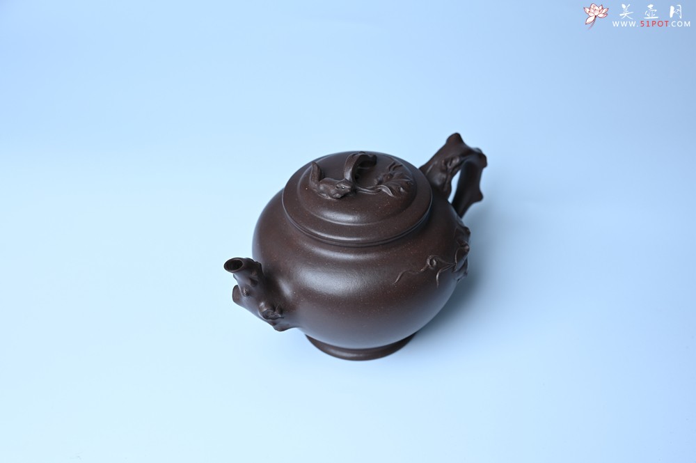 紫砂壶图片：潜力股赵老师 老紫泥全手工松鼠葡萄壶 茶人醉爱 - 紫砂壶之家紫砂壶网