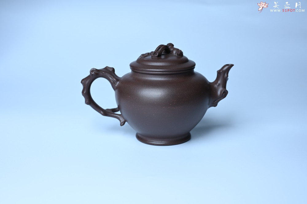 紫砂壶图片：潜力股赵老师 老紫泥全手工松鼠葡萄壶 茶人醉爱 - 紫砂壶之家紫砂壶网