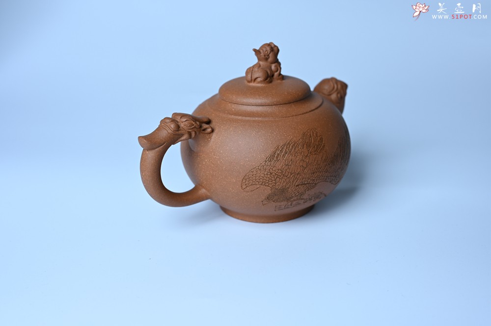 紫砂壶图片：美壶特惠 精致降坡泥祥瑞壶 茶人醉爱 - 紫砂壶之家紫砂壶网
