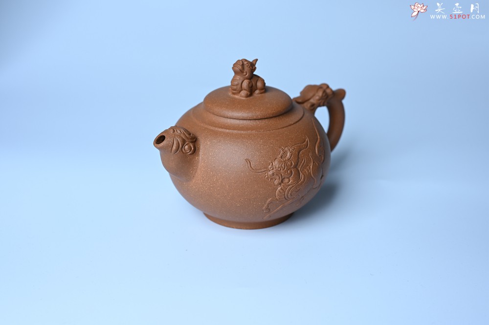 紫砂壶图片：美壶特惠 精致降坡泥祥瑞壶 茶人醉爱 - 紫砂壶之家紫砂壶网