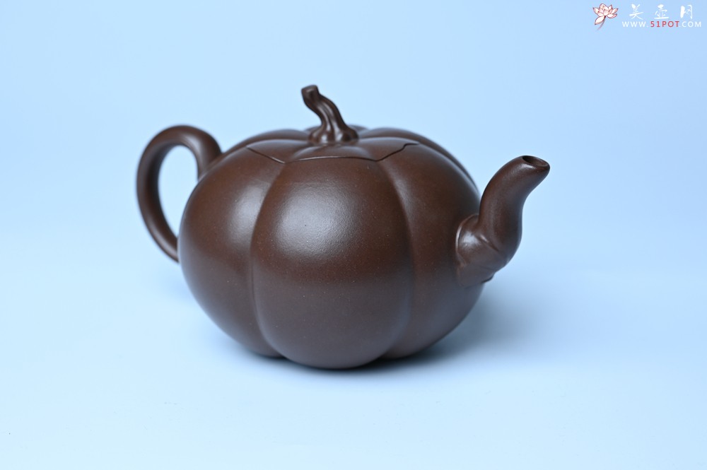 紫砂壶图片：美壶特惠 特好老紫泥南瓜壶 肌理丰富生动 茶人醉爱 - 紫砂壶之家紫砂壶网