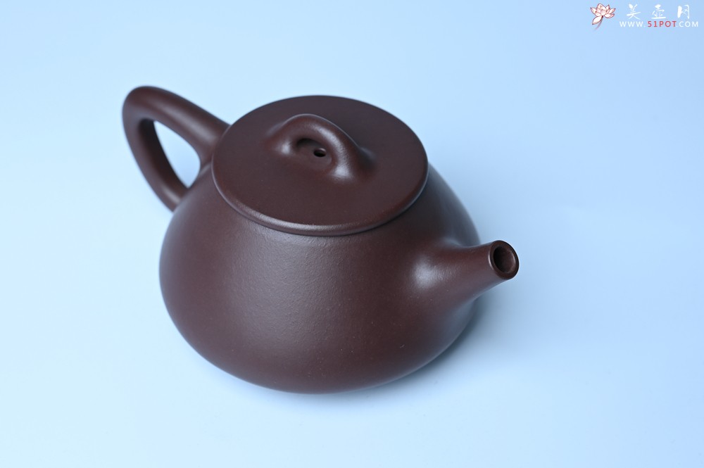 紫砂壶图片：潜力股周小培 特好全手工底槽清平盖石瓢茶壶  壶特好 期待与亲结缘 - 紫砂壶之家紫砂壶网