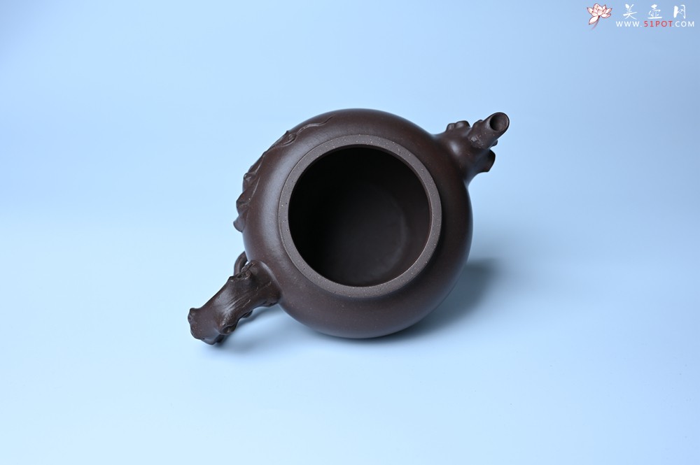 紫砂壶图片：潜力股赵老师 老紫泥全手工松鼠葡萄壶 茶人醉爱 - 紫砂壶之家紫砂壶网