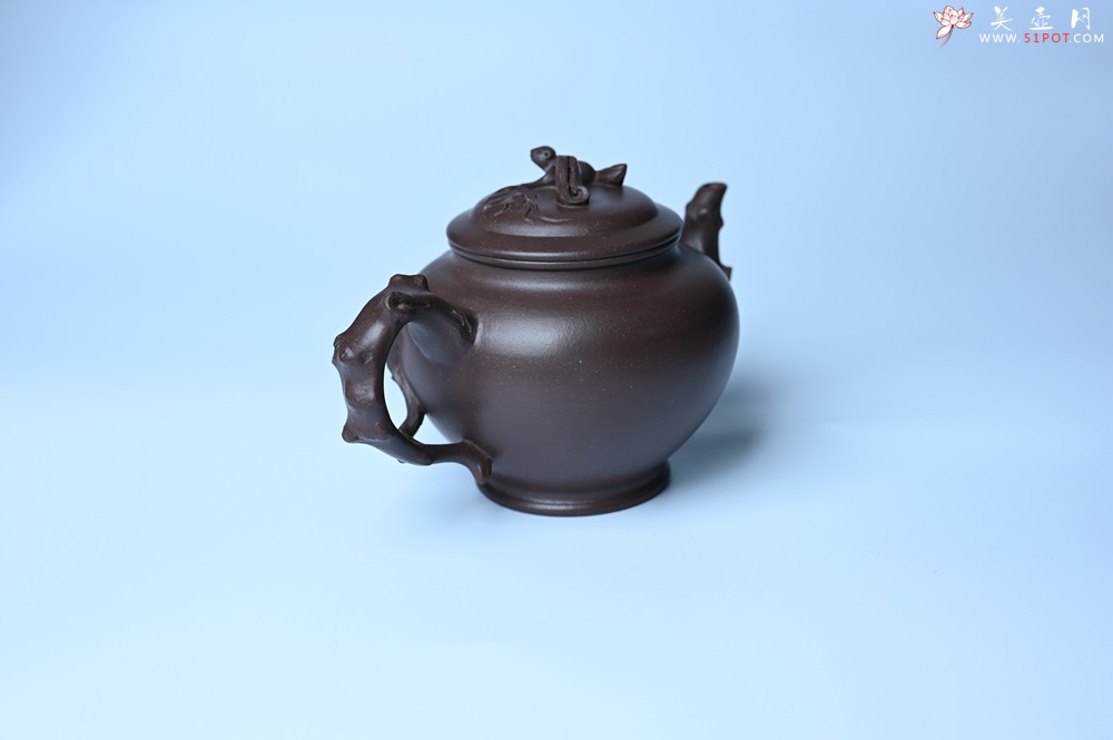 紫砂壶图片：潜力股赵老师 老紫泥全手工松鼠葡萄壶 茶人醉爱 - 紫砂壶之家紫砂壶网