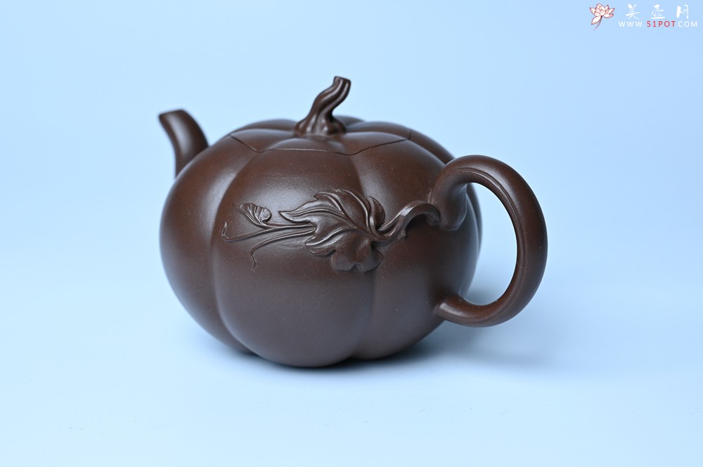 紫砂壶图片：美壶特惠 特好老紫泥南瓜壶 肌理丰富生动 茶人醉爱 - 紫砂壶之家紫砂壶网