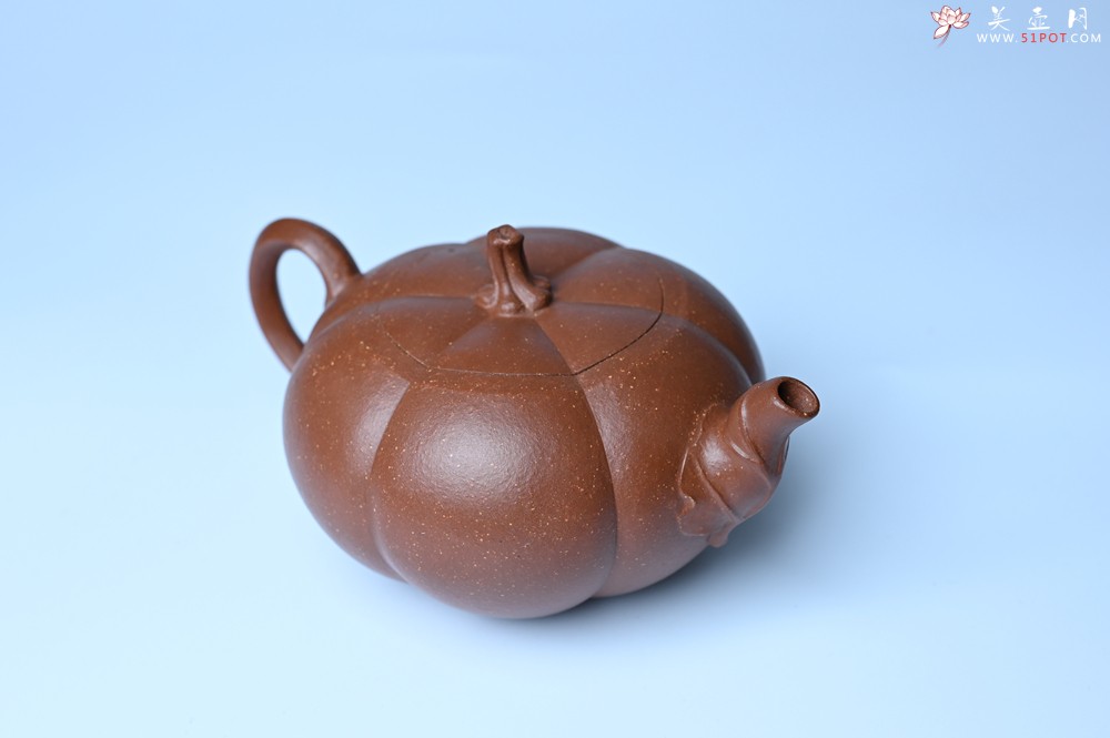 紫砂壶图片：美壶特惠 特好降坡泥南瓜壶 肌理丰富生动 茶人醉爱 - 紫砂壶之家紫砂壶网