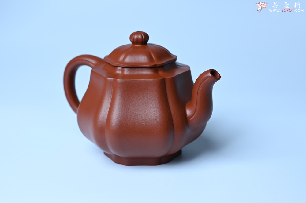 紫砂壶图片：美壶特惠 老朱泥高菱壶 茶人醉爱 - 紫砂壶之家紫砂壶网
