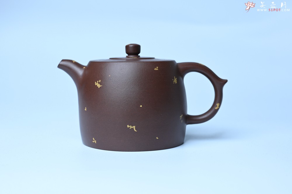 紫砂壶图片：美壶特惠 特好老紫泥洒金井栏壶 茶人醉爱 - 紫砂壶之家紫砂壶网