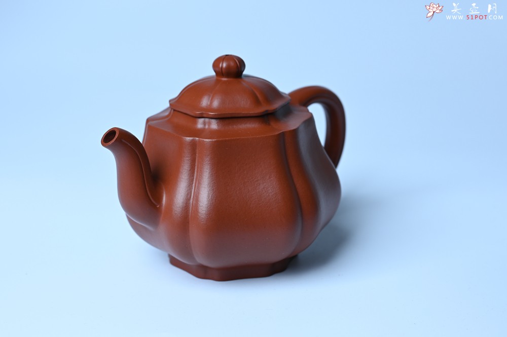 紫砂壶图片：美壶特惠 老朱泥高菱壶 茶人醉爱 - 紫砂壶之家紫砂壶网