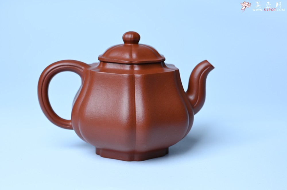 紫砂壶图片：美壶特惠 老朱泥高菱壶 茶人醉爱 - 紫砂壶之家紫砂壶网
