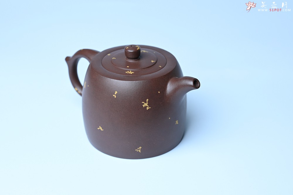 紫砂壶图片：美壶特惠 特好老紫泥洒金井栏壶 茶人醉爱 - 紫砂壶之家紫砂壶网