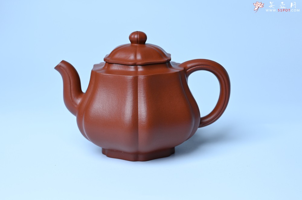 紫砂壶图片：美壶特惠 老朱泥高菱壶 茶人醉爱 - 紫砂壶之家紫砂壶网
