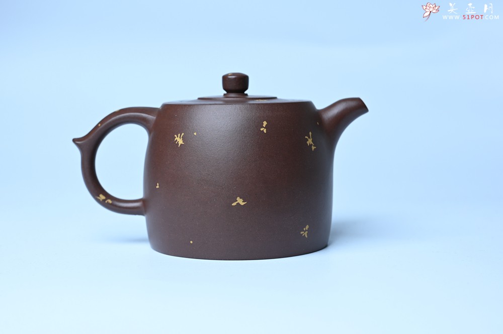 紫砂壶图片：美壶特惠 特好老紫泥洒金井栏壶 茶人醉爱 - 紫砂壶之家紫砂壶网