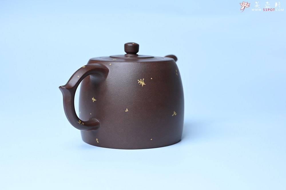 紫砂壶图片：美壶特惠 特好老紫泥洒金井栏壶 茶人醉爱 - 紫砂壶之家紫砂壶网