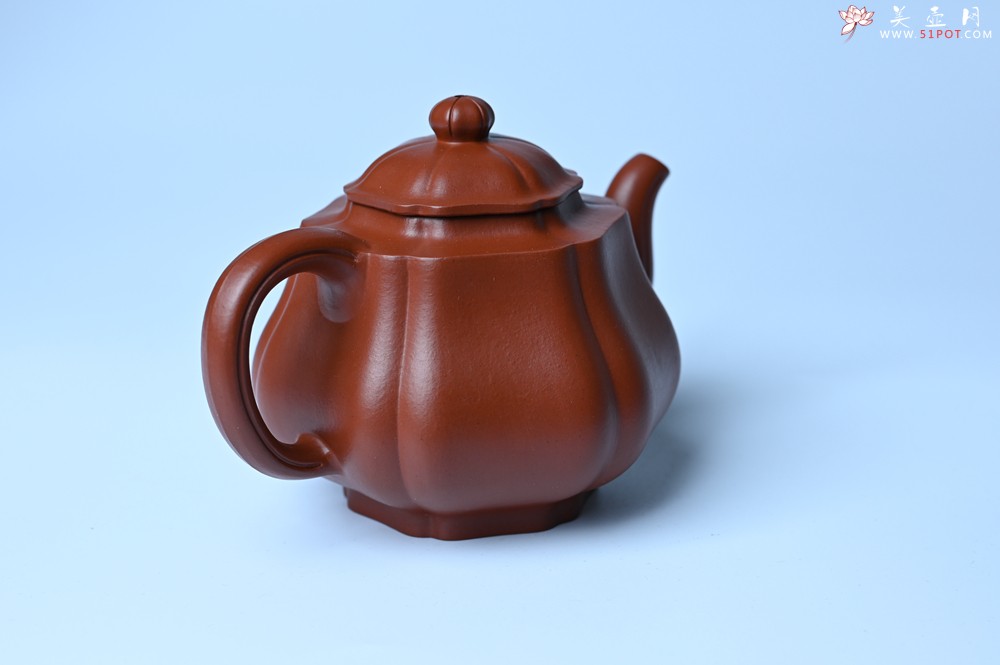 紫砂壶图片：美壶特惠 老朱泥高菱壶 茶人醉爱 - 紫砂壶之家紫砂壶网