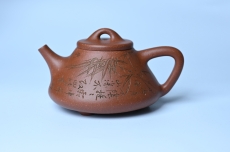 紫砂壶图片:潜力股周小培全手工降坡泥子冶石瓢 范小君徒杨志超装饰竹 特文气 - 紫砂壶之家