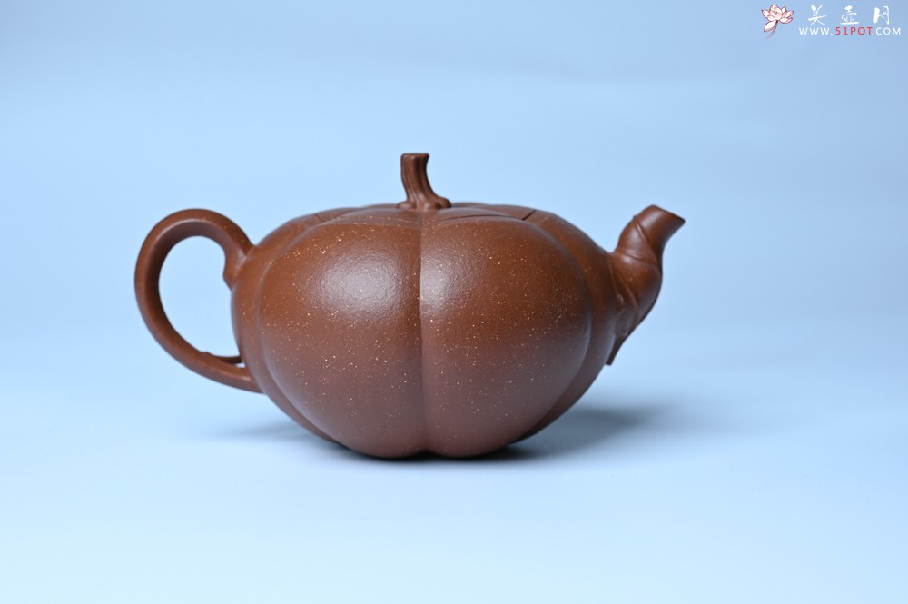 紫砂壶图片：美壶特惠 特好降坡泥南瓜壶 肌理丰富生动 茶人醉爱 - 紫砂壶之家紫砂壶网