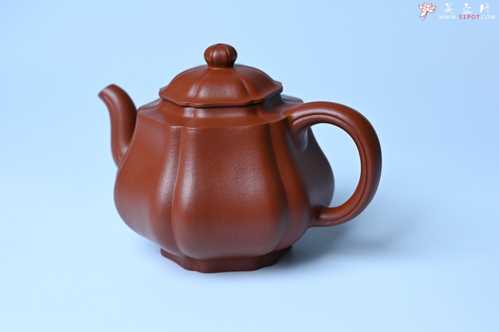 紫砂壶图片：美壶特惠 老朱泥高菱壶 茶人醉爱 - 紫砂壶之家紫砂壶网