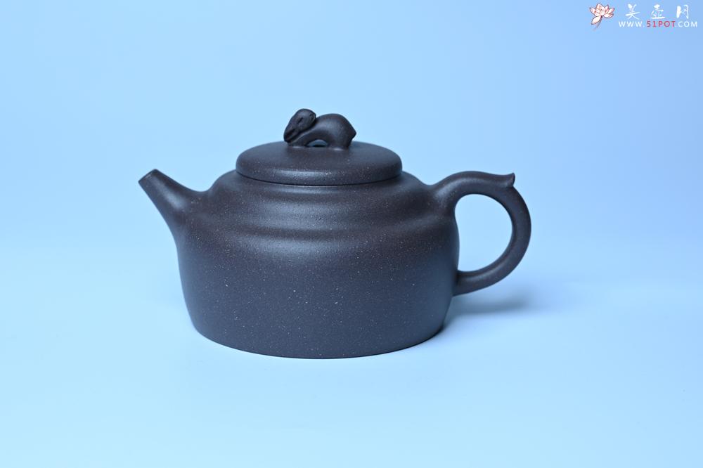 紫砂壶图片：美壶特惠 精品青灰泥玉兔紫砂壶 茶人醉爱 - 紫砂壶之家紫砂壶网
