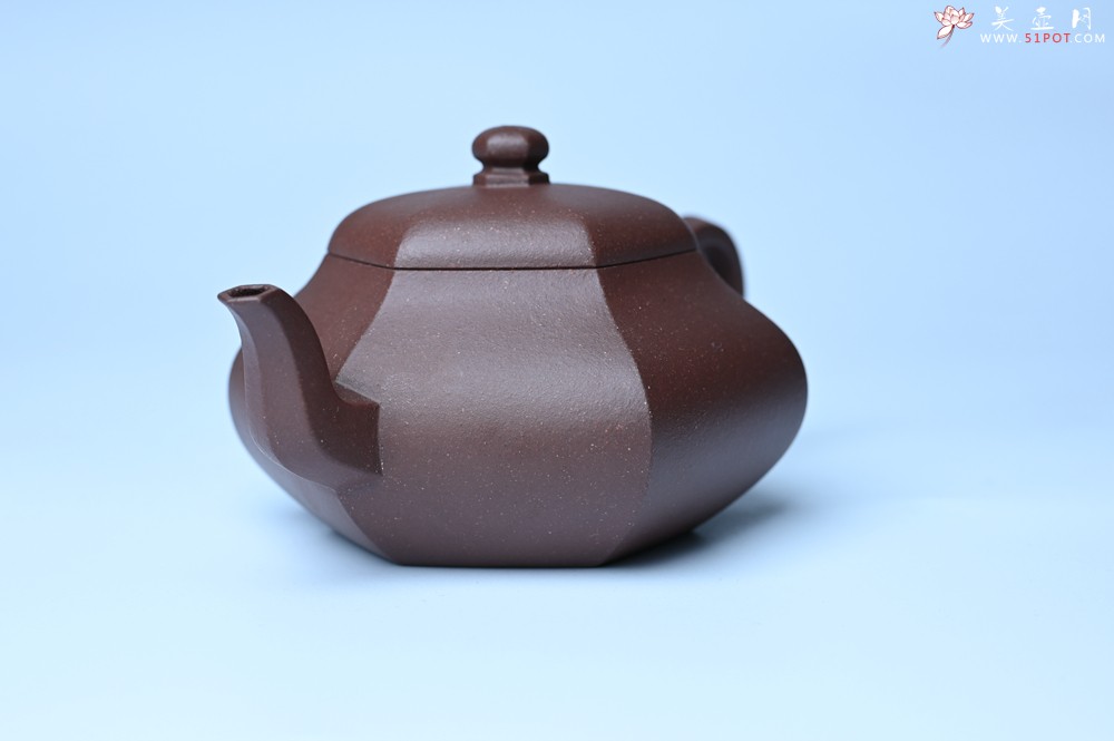 紫砂壶图片：美壶特惠 朱老师全手工六方君德壶 茶人醉爱 - 紫砂壶之家紫砂壶网