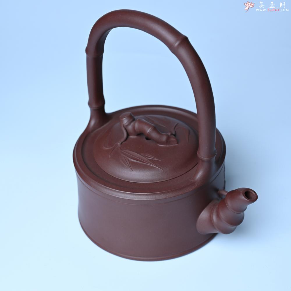 紫砂壶图片：美壶特惠紫砂壶手工手制紫泥竹段提梁壶 茶壶 茶具 单壶 - 紫砂壶之家紫砂壶网