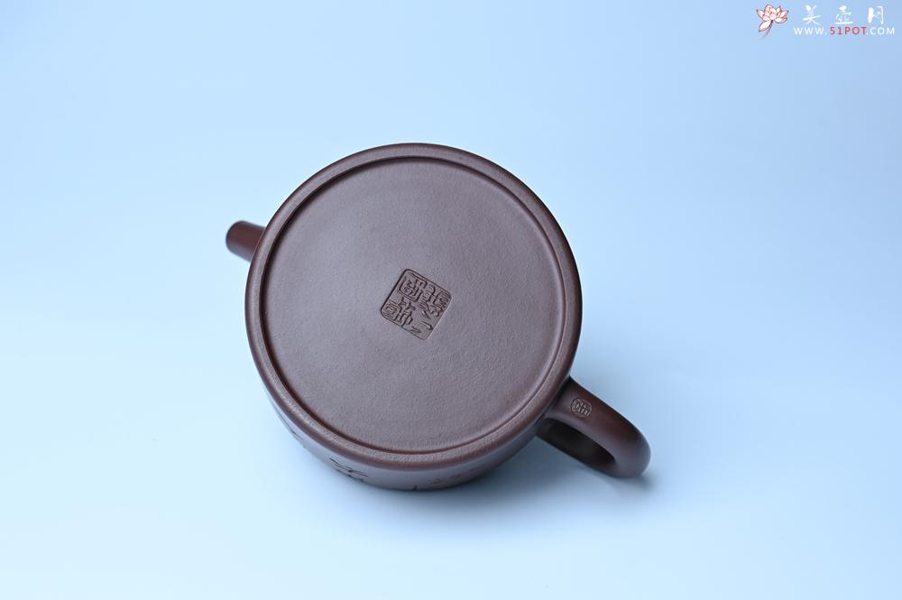 紫砂壶图片：油润底曹青 全手工德中茶壶 装饰人物特文气 - 紫砂壶之家紫砂壶网