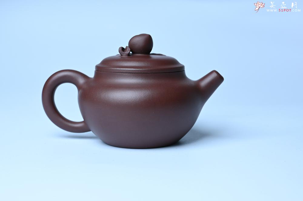 紫砂壶图片：特好老紫泥全手工寿桃壶 茶人醉爱 - 紫砂壶之家紫砂壶网