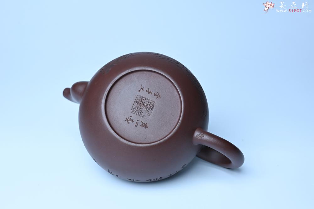 紫砂壶图片：特油润底曹青 全手工大蕴存心壶 卡盖难度相当大 明月松间照 清泉石上流 期待与亲结缘 - 紫砂壶之家紫砂壶网