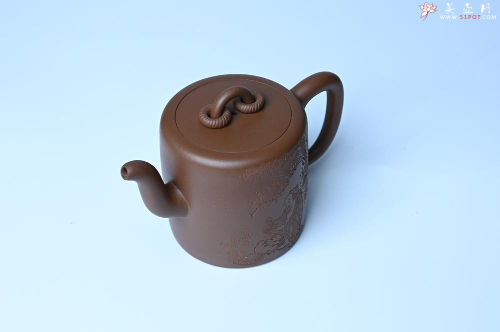 紫砂壶图片：美壶特惠 潜力股王静然 优质紫泥双圈壶 兴来每独往 胜事空自知 装饰文雅 - 紫砂壶之家紫砂壶网