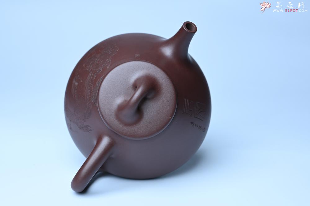 紫砂壶图片：特油润底曹青 全手工子冶石瓢 助工装饰菩萨坐骑瑞兽 - 紫砂壶之家紫砂壶网