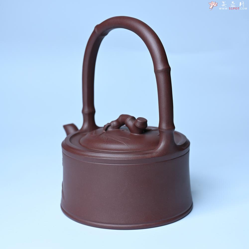 紫砂壶图片：美壶特惠紫砂壶手工手制紫泥竹段提梁壶 茶壶 茶具 单壶 - 紫砂壶之家紫砂壶网