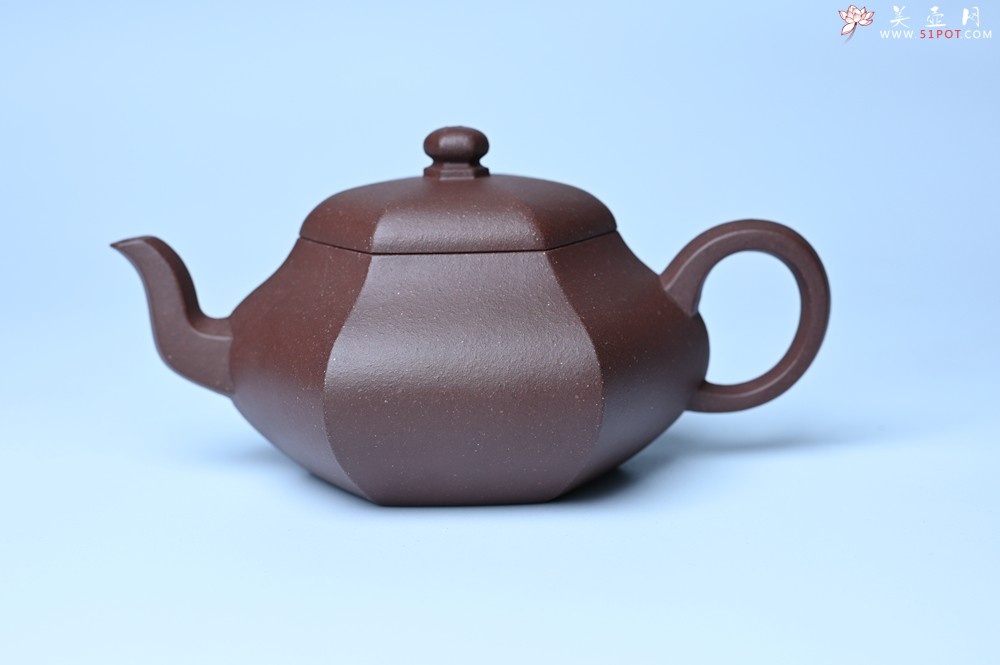 紫砂壶图片：美壶特惠 朱老师全手工六方君德壶 茶人醉爱 - 紫砂壶之家紫砂壶网