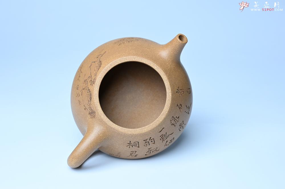 紫砂壶图片：潜力股周小培全手工老黄段泥（家藏老料 油润无比 识者自知）景舟石瓢 装饰鳜鱼图 双贵图 寓意富贵如意 - 紫砂壶之家紫砂壶网