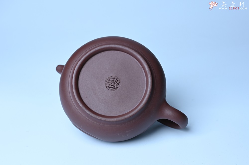 紫砂壶图片：美壶双11特惠 盖花泥 精工油润老紫泥如意半珠 茶人醉爱 - 紫砂壶之家紫砂壶网