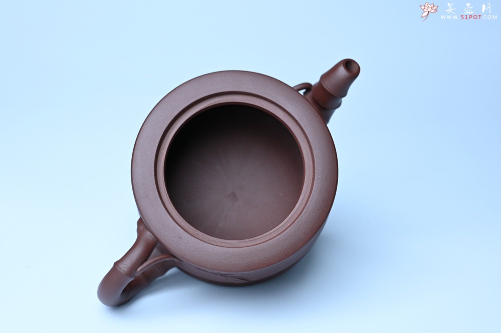 紫砂壶图片：美壶特惠 精致紫泥可心竹段壶 茶人醉爱 - 紫砂壶之家紫砂壶网