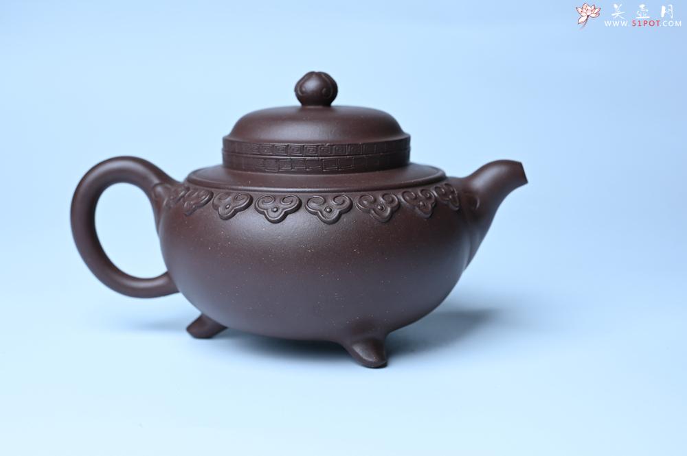 紫砂壶图片：美壶特惠 精致紫泥云肩如意壶 茶人醉爱 - 紫砂壶之家紫砂壶网