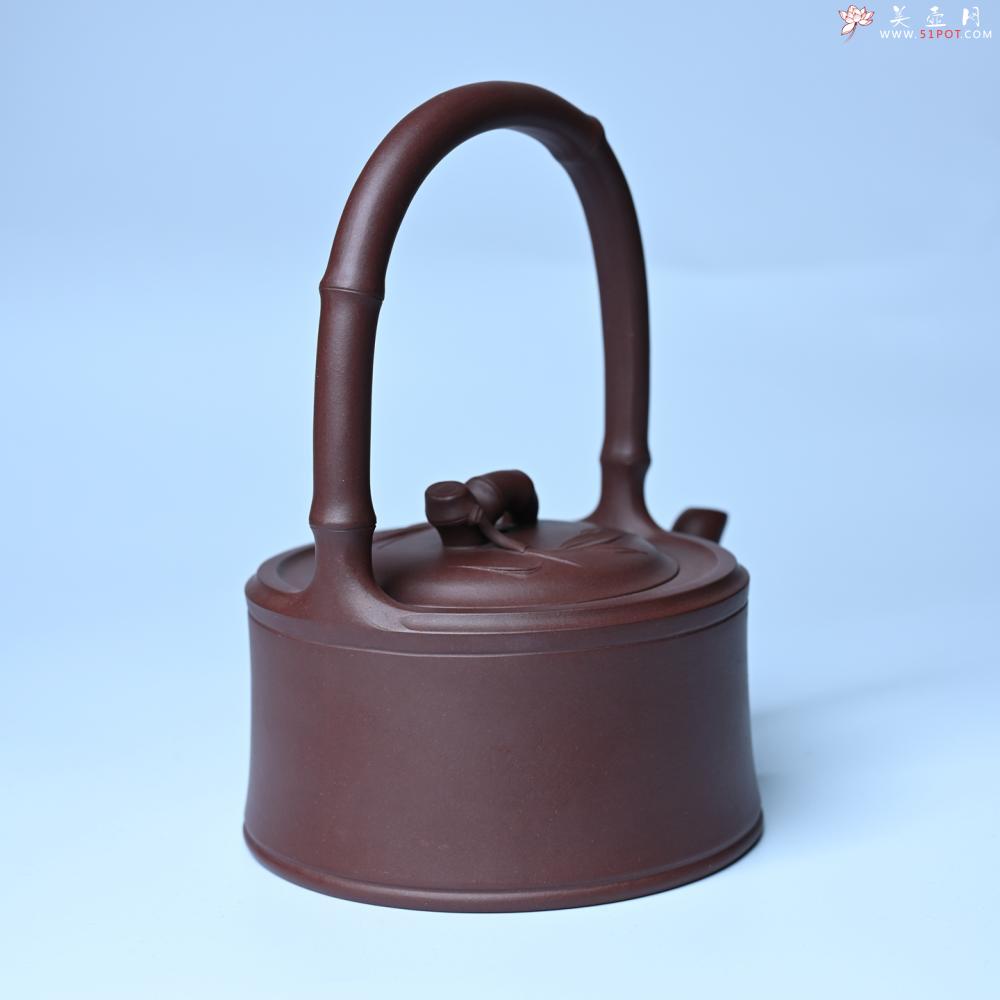 紫砂壶图片：美壶特惠紫砂壶手工手制紫泥竹段提梁壶 茶壶 茶具 单壶 - 紫砂壶之家紫砂壶网