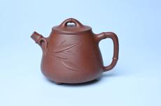 紫砂壶图片:美壶特惠 优质紫泥竹叶高石瓢壶 茶人醉爱 - 紫砂壶之家