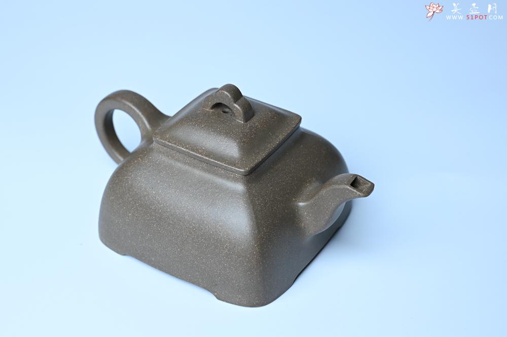 紫砂壶图片：实力派张海艳全手工蟹壳老青段泥精工弧菱壶 - 紫砂壶之家紫砂壶网