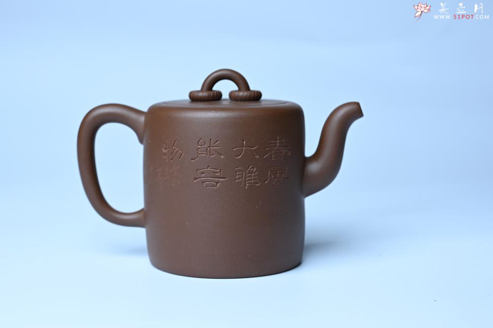 紫砂壶图片：美壶特惠 潜力股王静然 优质紫泥双圈壶 春风大雅能容物 装饰文雅 - 紫砂壶之家紫砂壶网