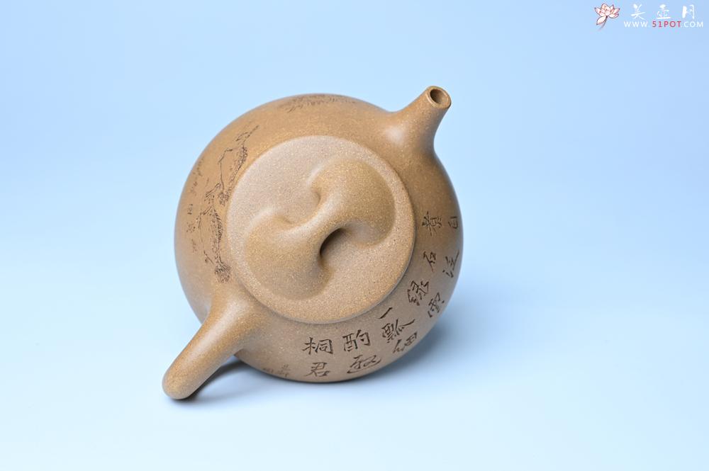 紫砂壶图片：潜力股周小培全手工老黄段泥（家藏老料 油润无比 识者自知）景舟石瓢 装饰鳜鱼图 双贵图 寓意富贵如意 - 紫砂壶之家紫砂壶网